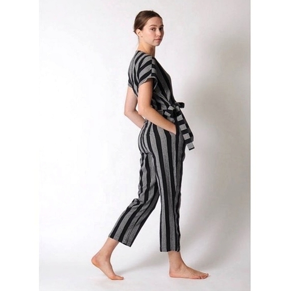 Ace&Jig Green Striped Wrap Indian Jumper Jumpsuit - Picture 5 of 11
